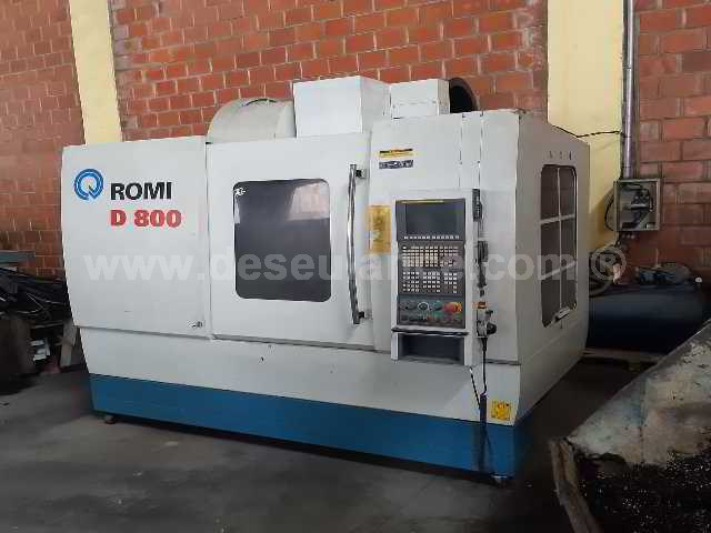 22/23172 - CENTRO DE USINAGEM M/ROMI MOD. D800, ANO 2011, 10.000 RPM, 