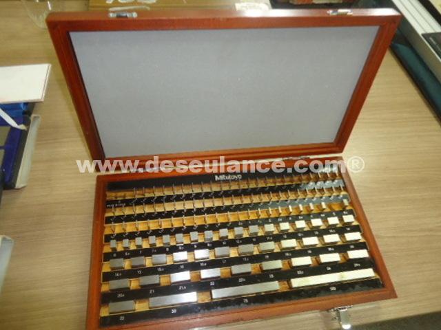 166/25164 - ESTOJO DE BLOCO PADRÃO M/MITUTOYO, C/112 PEÇAS.