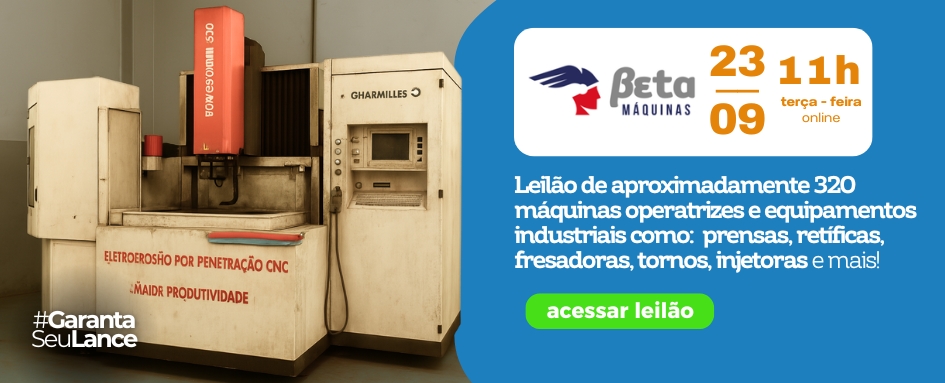 Leilão de aproximadamente 320 máquinas operatrizes e equipamentos industriais como:  prensas, retíficas, fresadoras, tornos, injetoras | DeSeuLance 
