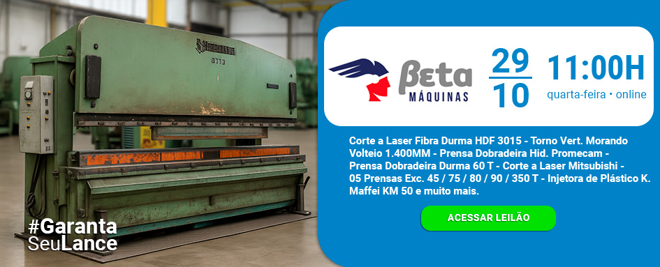Leilão Beta Máquinas de Máquinas Operatrizes