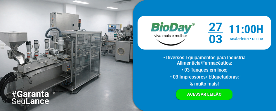 Leilão de Equipamentos da Indústria Alimentícia/Farmacêutica e muito mais
