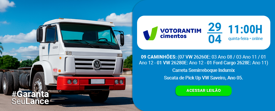 Leilão de 9 Caminhões e Sucatas