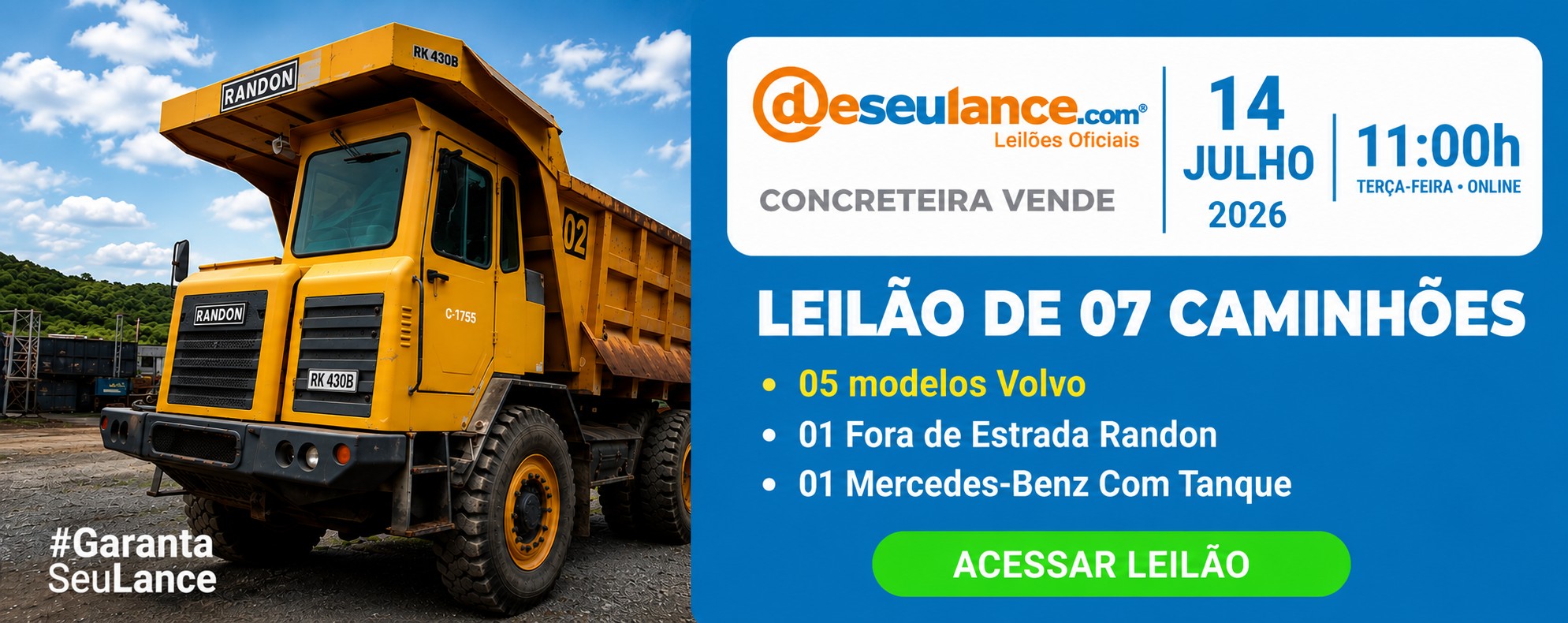 Leilão de Caminhões | DeSeuLance Leilões Online 