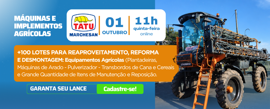 LEILÃO máquinas e implementos agrícolas | DeSeuLance